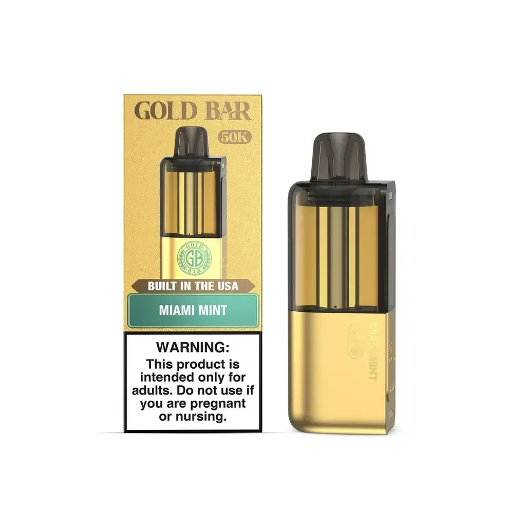 GOLD BAR CAPSULA - MIAMI MINT - 50000 puffs