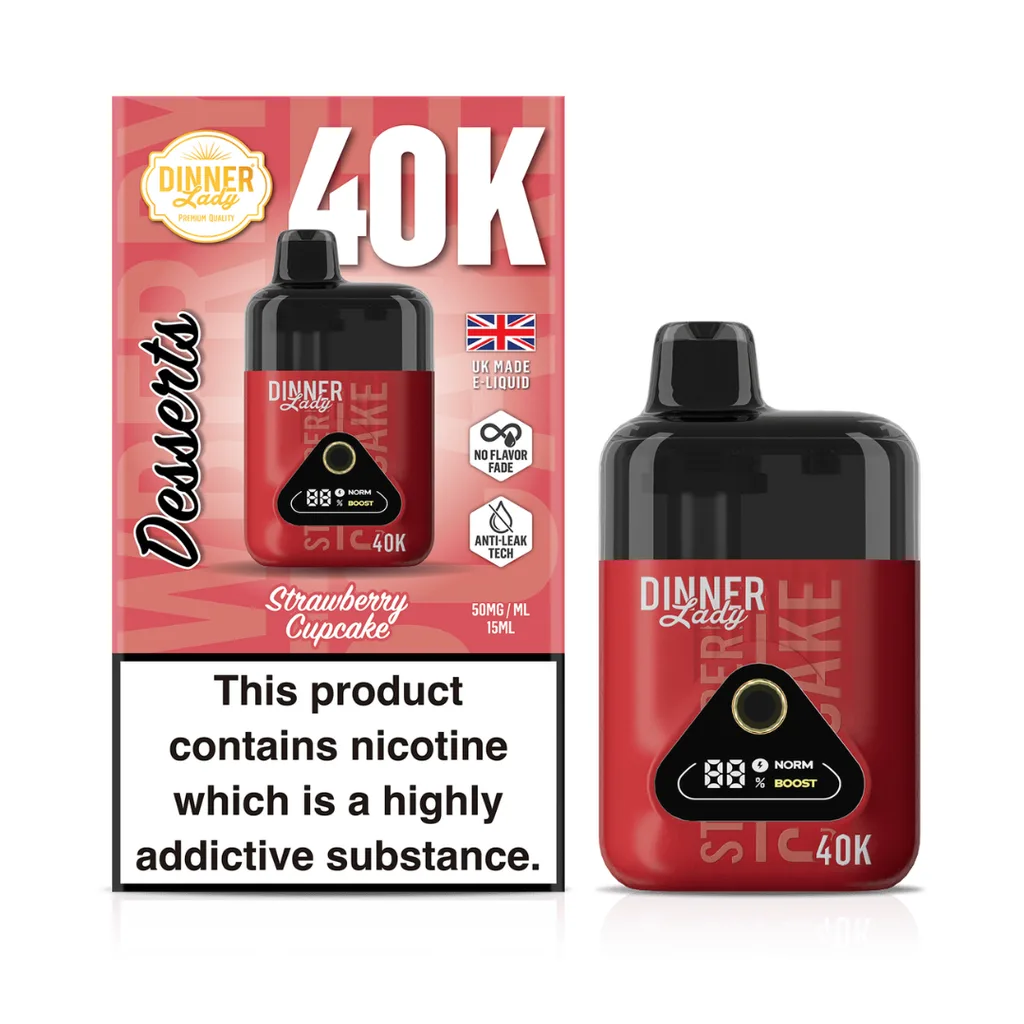 DINNER LADY - STRAWBERRY CUPCAKE - 40000 puffs