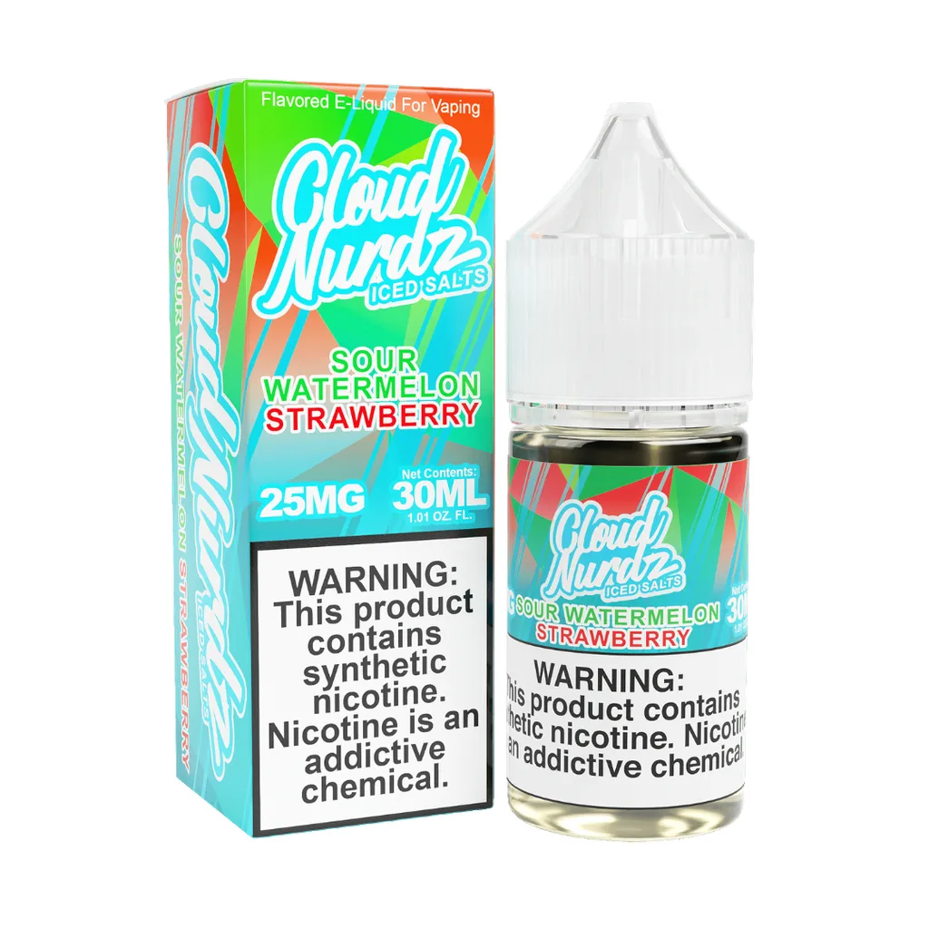 Cloud Nurdz - Sour Watermelon Strawberry Ice - Salt